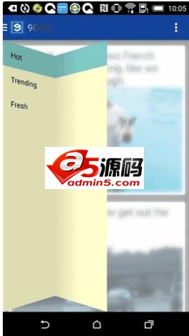 Android  Menu侧滑效果
