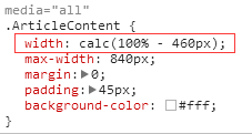 巧用CSS3的calc()宽度计算做响应模式布局的方法