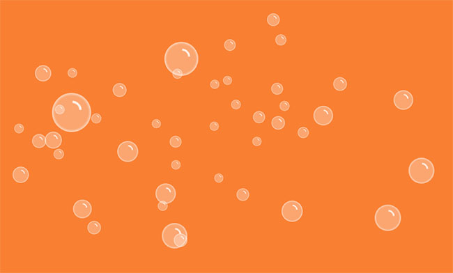  jQuery橙汁水汽泡动画特效