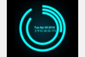 HTML5个性圆弧时钟动画特效