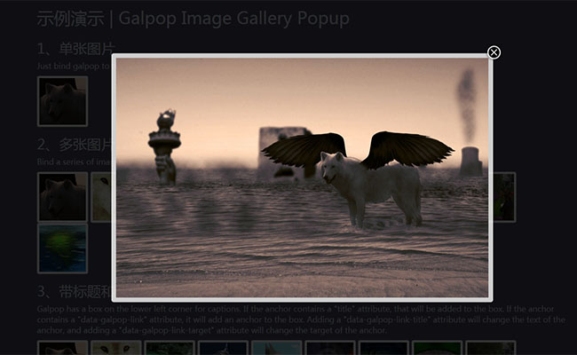 jQuery弹窗大图展示代码