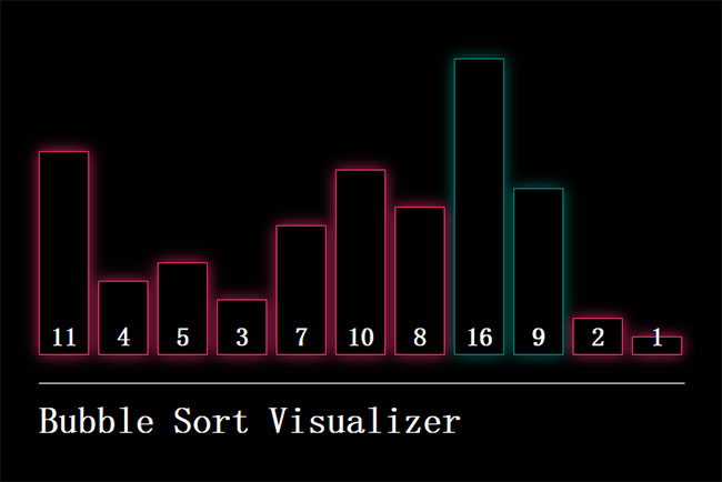 vue实现冒泡排序可视化特效
