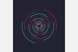 纯CSS3圆形线条旋涡动画特效