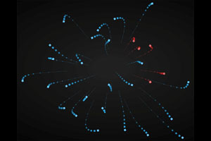 Canvas游动的蛇虫动画特效