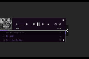 黑色侧边悬浮MP3音乐播放器代码
