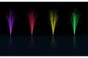 HTML5彩色发光喷泉动画特效