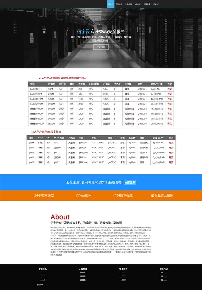 仿国外IDC新版简约IDC模版HTML5+CSS3