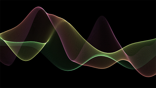  HTML5发光波浪背景动画特效