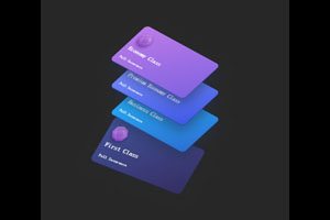 CSS3 3D银行卡片层叠特效