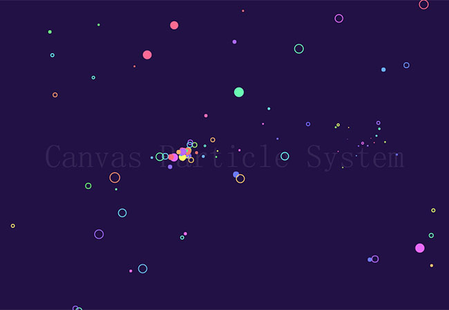  Canvas悬浮圆点衍生动画特效