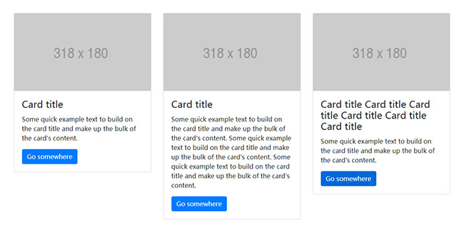  bootstrap卡片图文列表布局代码