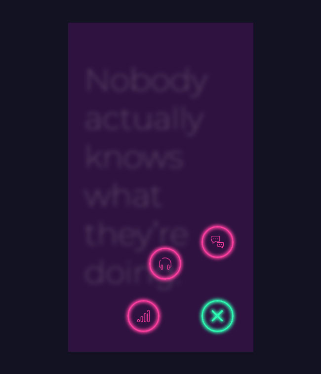  CSS3手机霓虹灯图标菜单特效