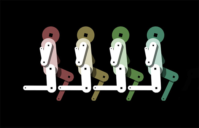  HTML5 Canvas机器人跳舞动画特效