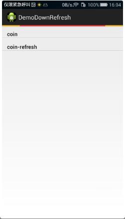 Android 原生下拉刷新菜单