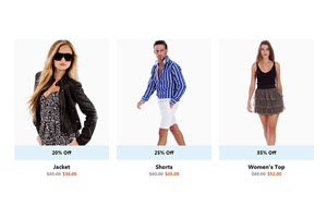 CSS3商品图片网格布局动画特效