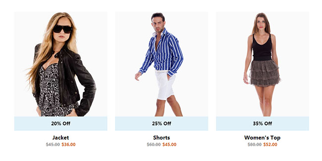  CSS3商品图片网格布局动画特效