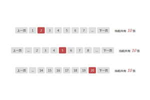 jQuery红色分页样式代码