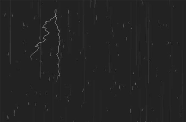  HTML5下雨加闪电动画场景特效