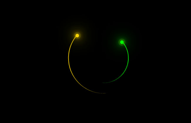  CSS3发光线条旋转加载动画特效