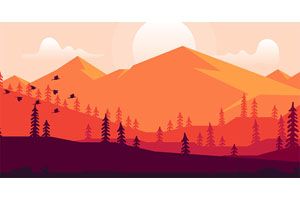 HTML5 SVG日落黄昏场景视差特效