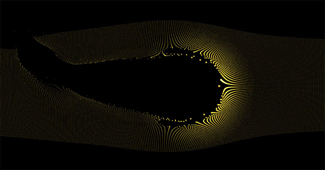  HTML5鼠标经过粒子散开动画特效