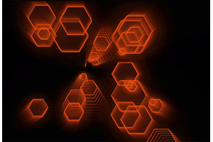 HTML5科技感六边型动画特效