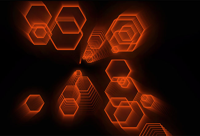  HTML5科技感六边型动画特效