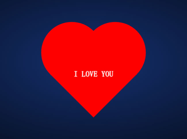  纯CSS3告白爱心跳动特效