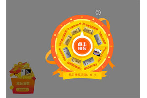 jQuery点击弹出抽奖转盘代码