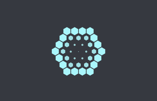  纯CSS3六边形加载动画特效