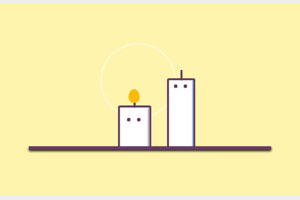纯CSS3卡通蜡烛动画特效