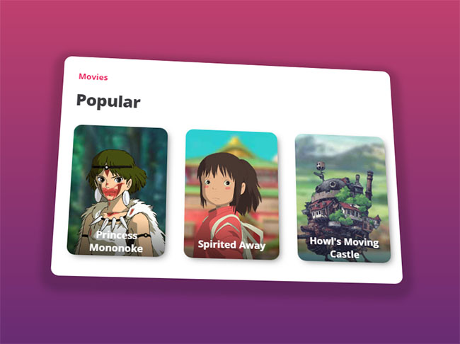  CSS3 3D倾斜视差图片展示特效