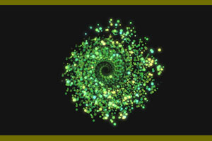 Canvas绿色粒子爆炸动画特效