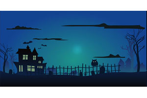 HTML5 SVG鬼屋场景点亮查看特效