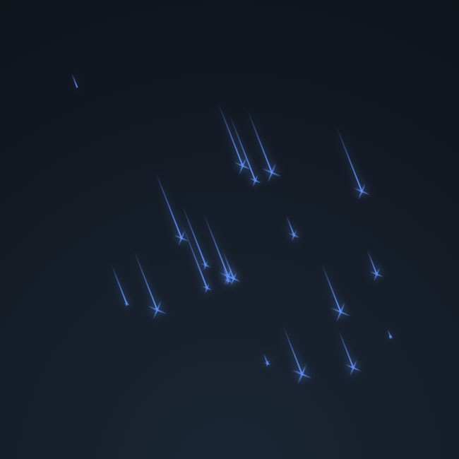  纯CSS3流星雨划过动画特效