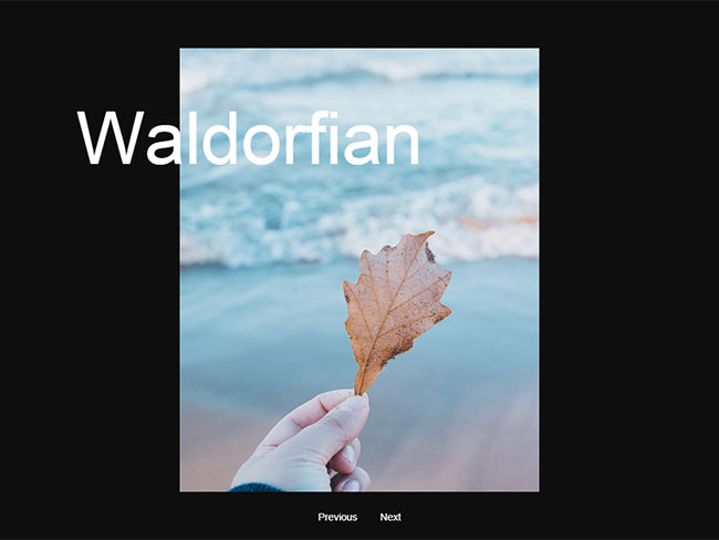  HTML5全屏图片文字过渡切换特效