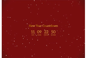 2019新年倒计时雪花代码
