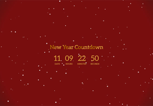  2019新年倒计时雪花代码