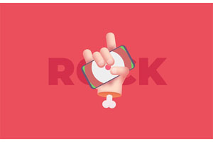 CSS3手指拿着摇晃手机动画特效