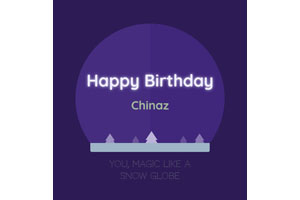 CSS3生日快乐雪花球动画特效