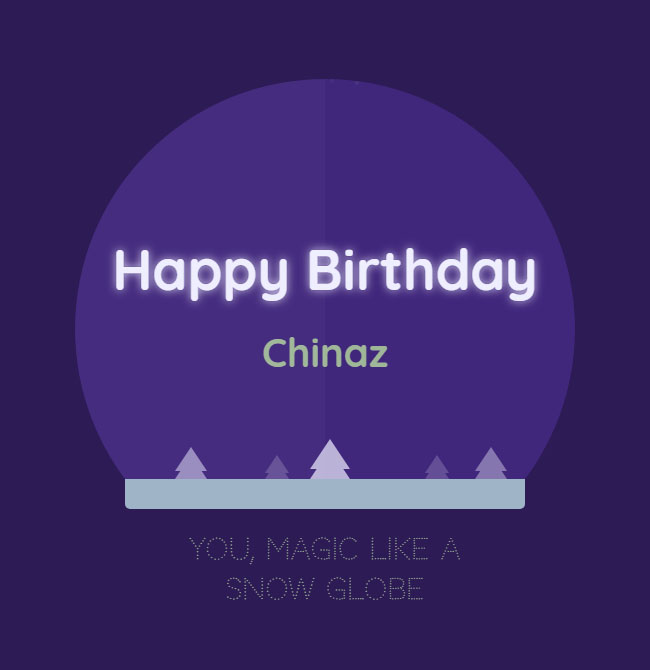  CSS3生日快乐雪花球动画特效