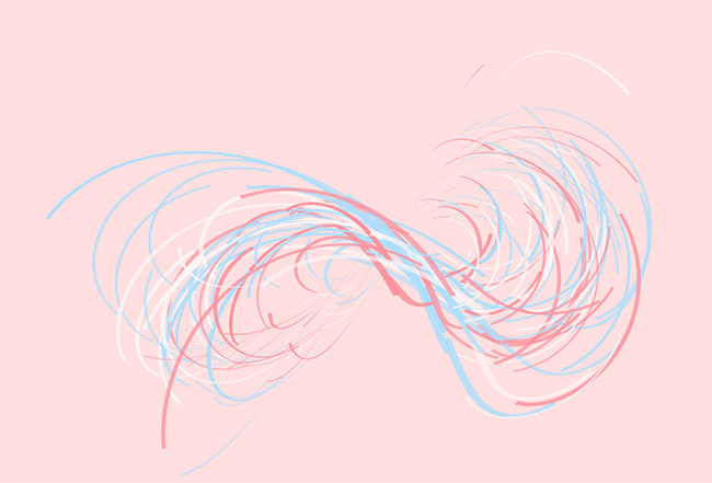  Canvas线条缠绕S形动画特效