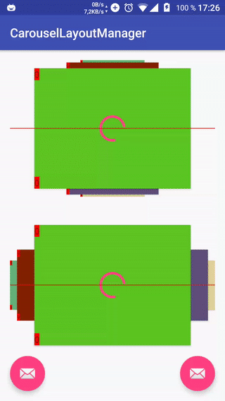 Android 横向纵向传送带效果