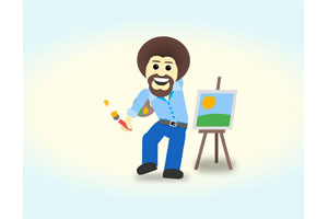 纯CSS3绘制可爱的画家动画特效