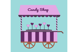 纯CSS3绘制卡通糖果车特效