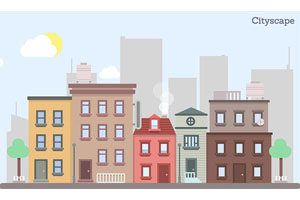 CSS3卡通城市动画场景切换特效