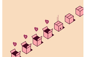 HTML5 SVG情人节盒子动画特效