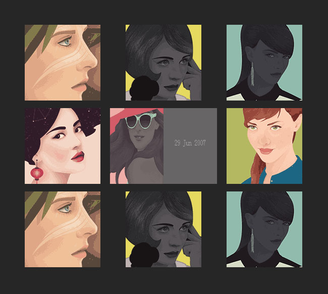  CSS3感知方向图片翻转动画特效