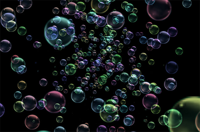  HTML5 Canvas疯狂气泡动画特效