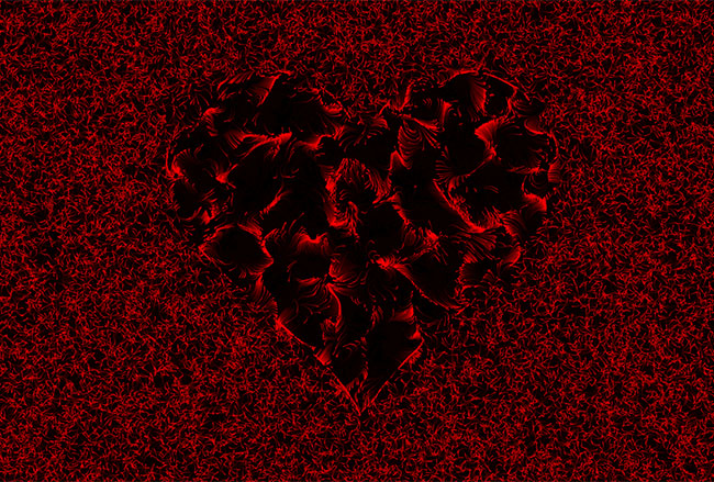  HTML5微小粒子组成爱心特效